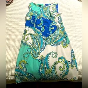 Alyx blue paisley dress with floral design